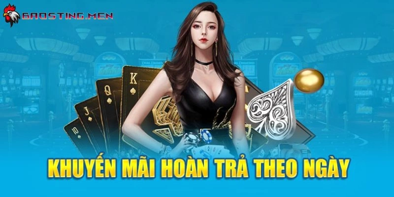 Sự kiện hoàn cược theo ngày tại mọi sảnh chơi lên đến 3%